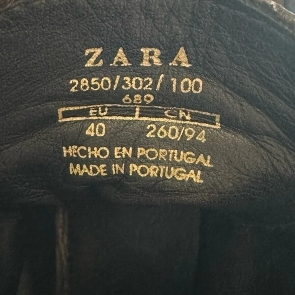 ZARA Black Tag Brown Nubuck Leather Mens Lace-Up Boots Size 7 US
